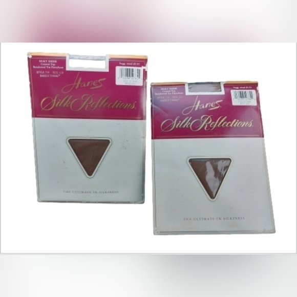 Vintage Lot of 2 Hanes Silk‎ Reflections 1995 Style 718 NIP - Picture 1 of 5